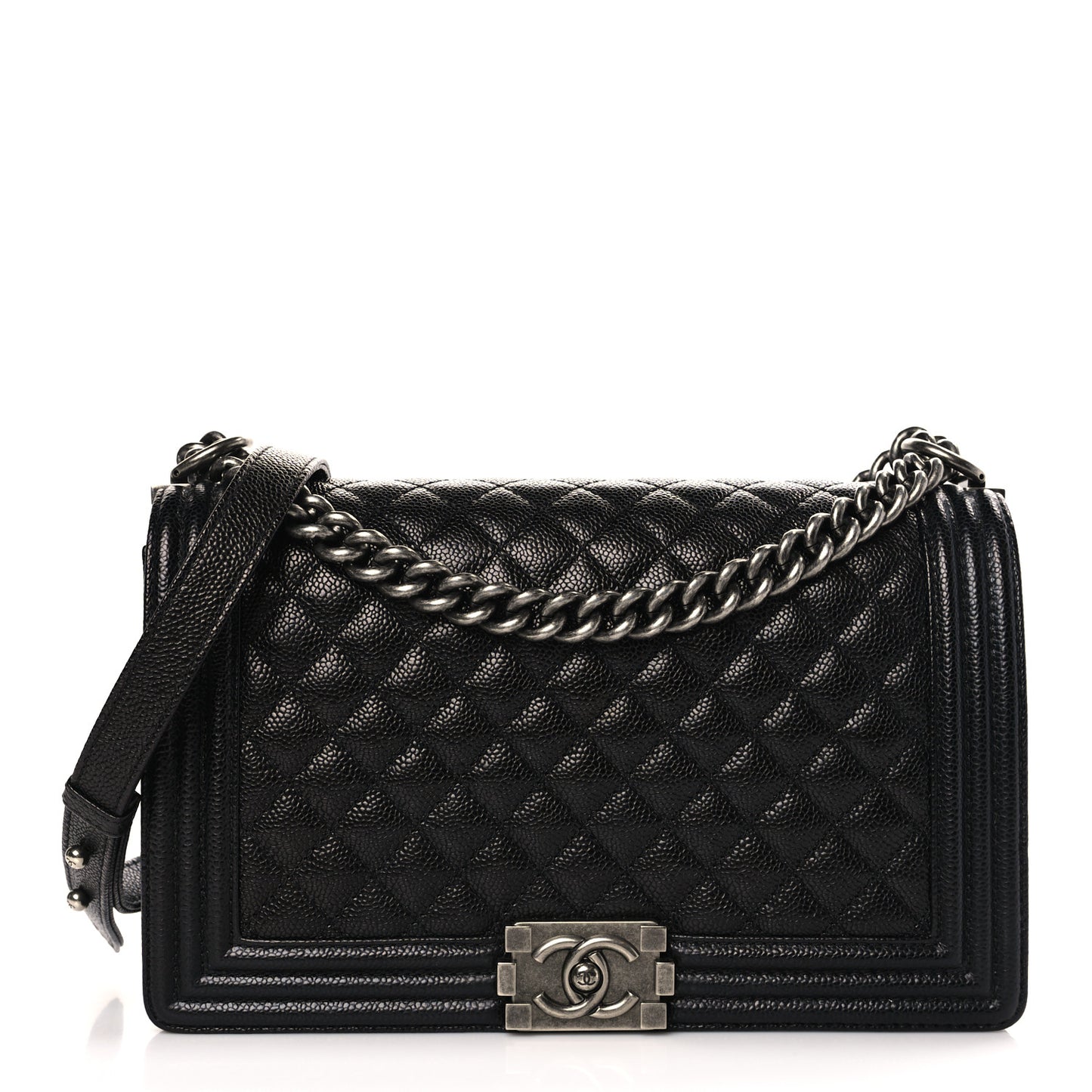 Caviar Quilted New Medium Boy Flap Black