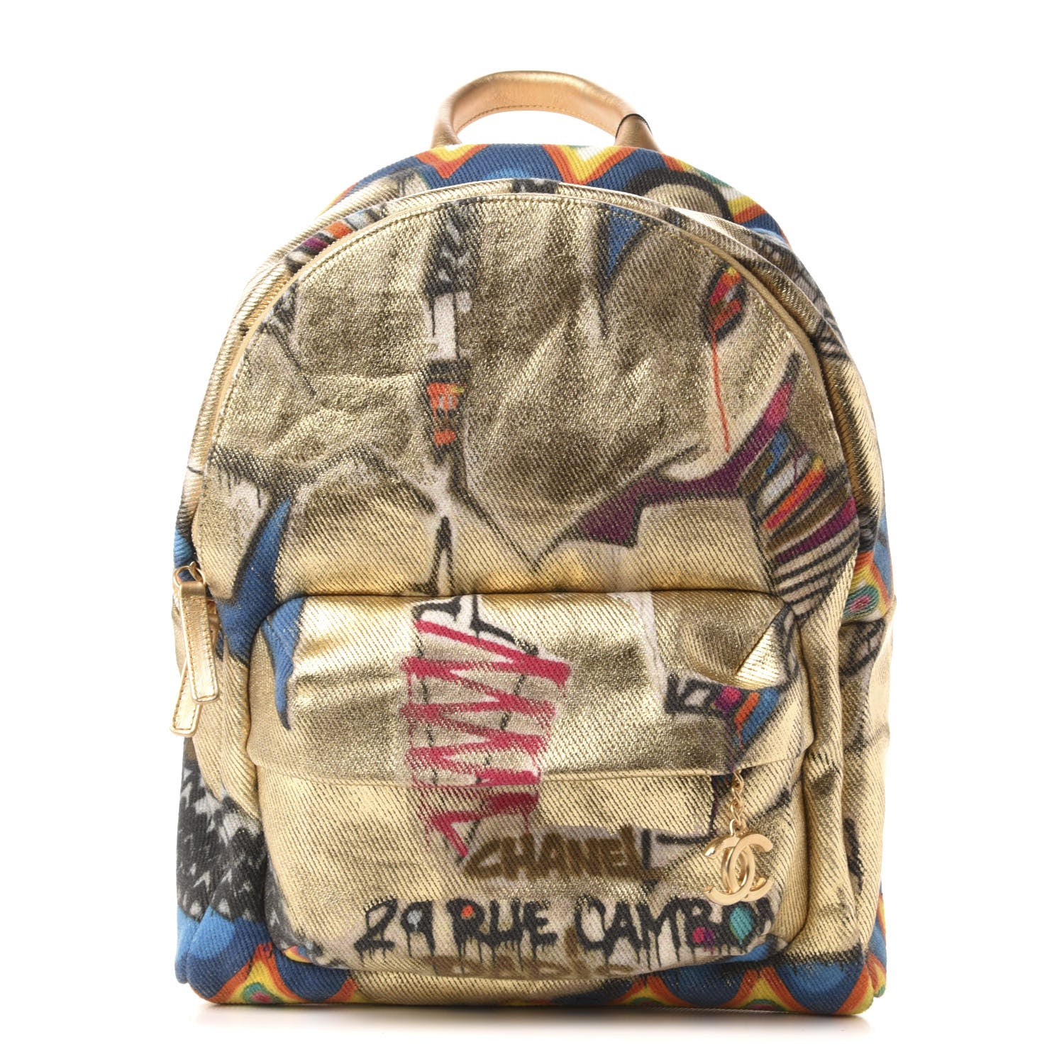 Chanel Graffiti Printed Canvas Street Spirit Backpack Multicolor 1 of 10