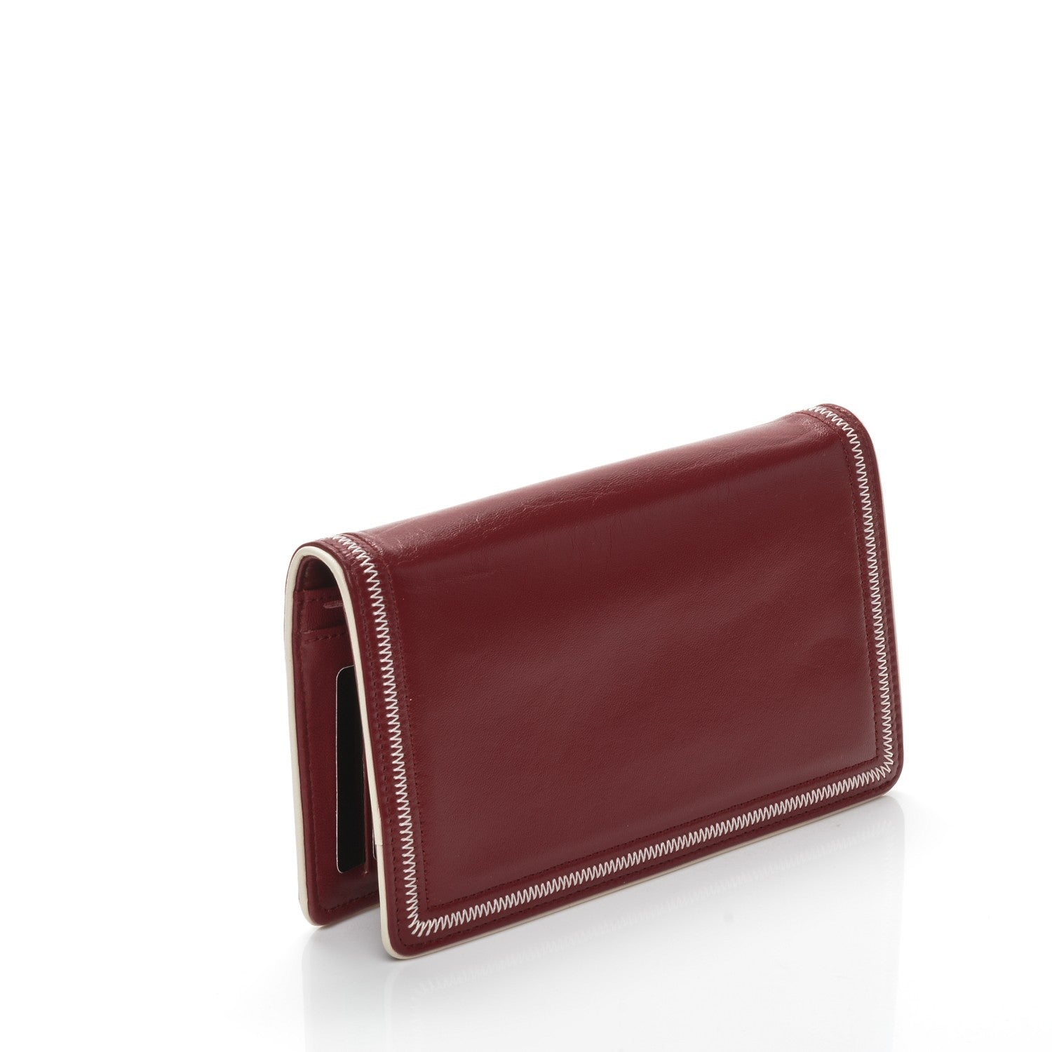 Chanel Lambskin Mademoiselle Yen Wallet Red 3 of 9