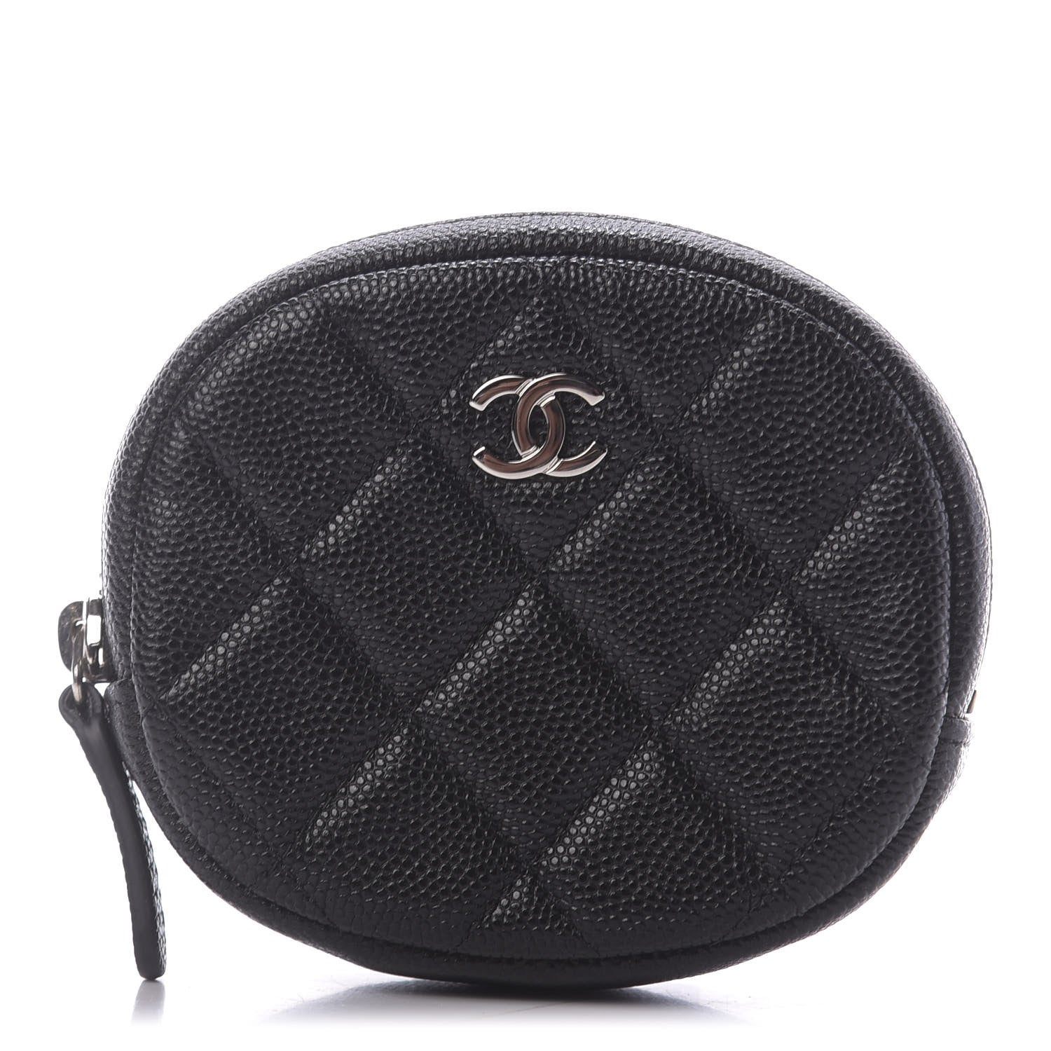 Chanel Caviar Quilted Zip Around Classic Coin Purse Black 1 of 9