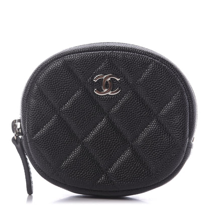 Chanel Caviar Quilted Zip Around Classic Coin Purse Black 1 of 9