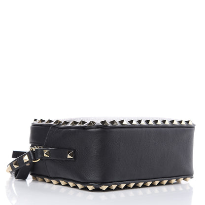 Valentino Garavani Calfskin Rockstud Camera Crossbody Bag Black 4 of 11
