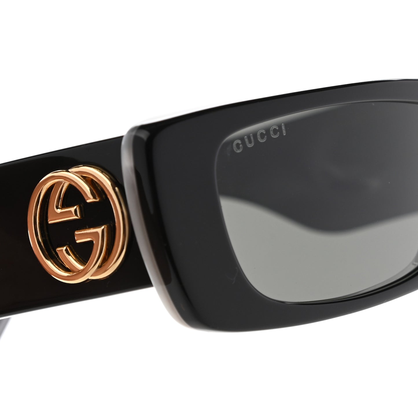 Acetate Rectangular Sunglasses GG0516S Black