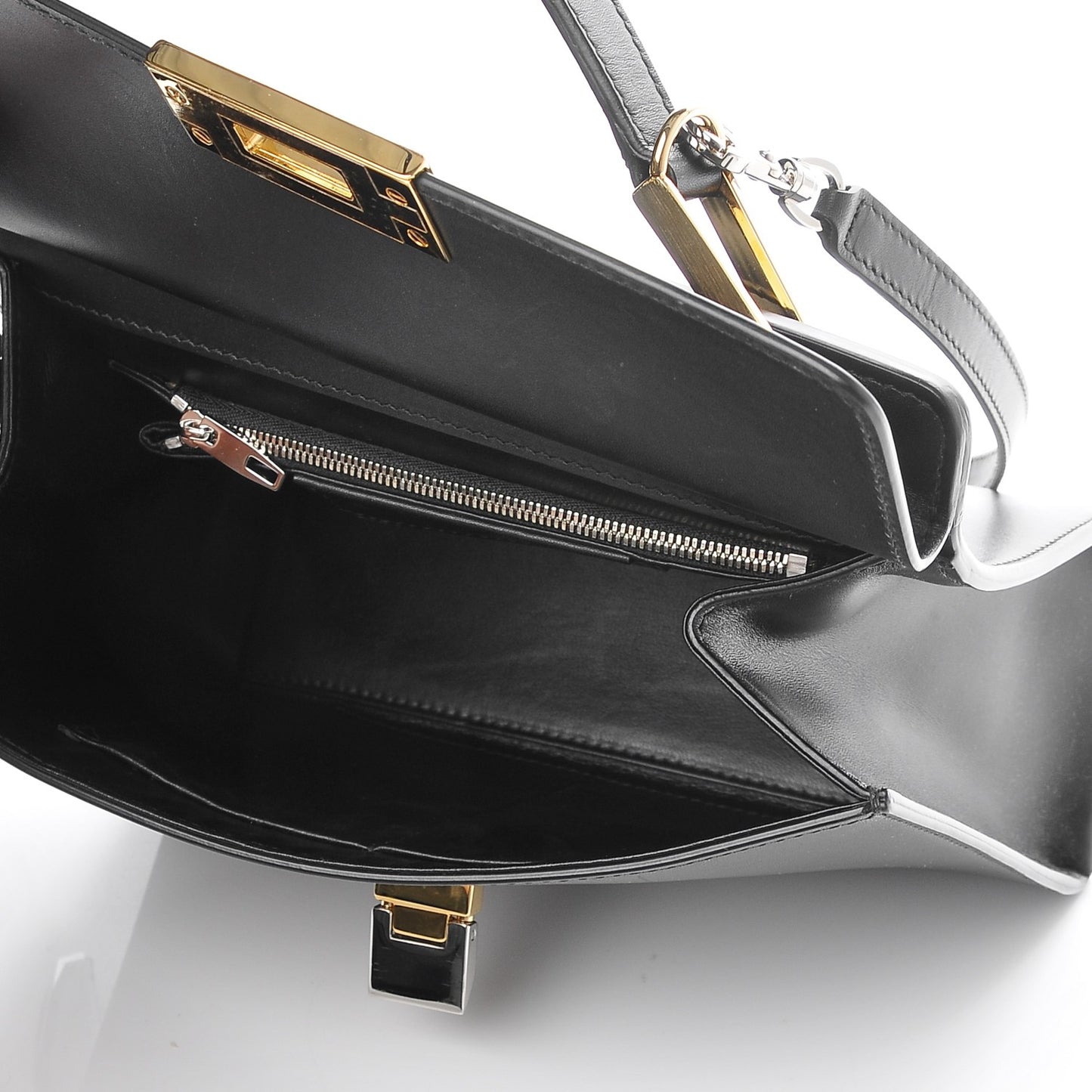 Smooth Calfskin Le Dix Cartable S Shoulder Bag Black