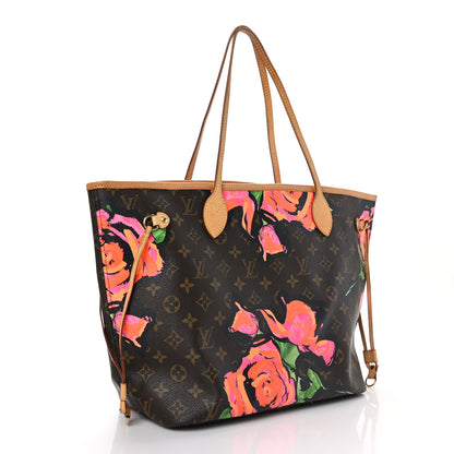 Louis Vuitton Monogram Roses Neverfull MM 3 of 12