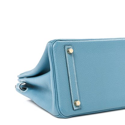 Hermes Togo BIRKIN 30 Blue Jean 9 of 11