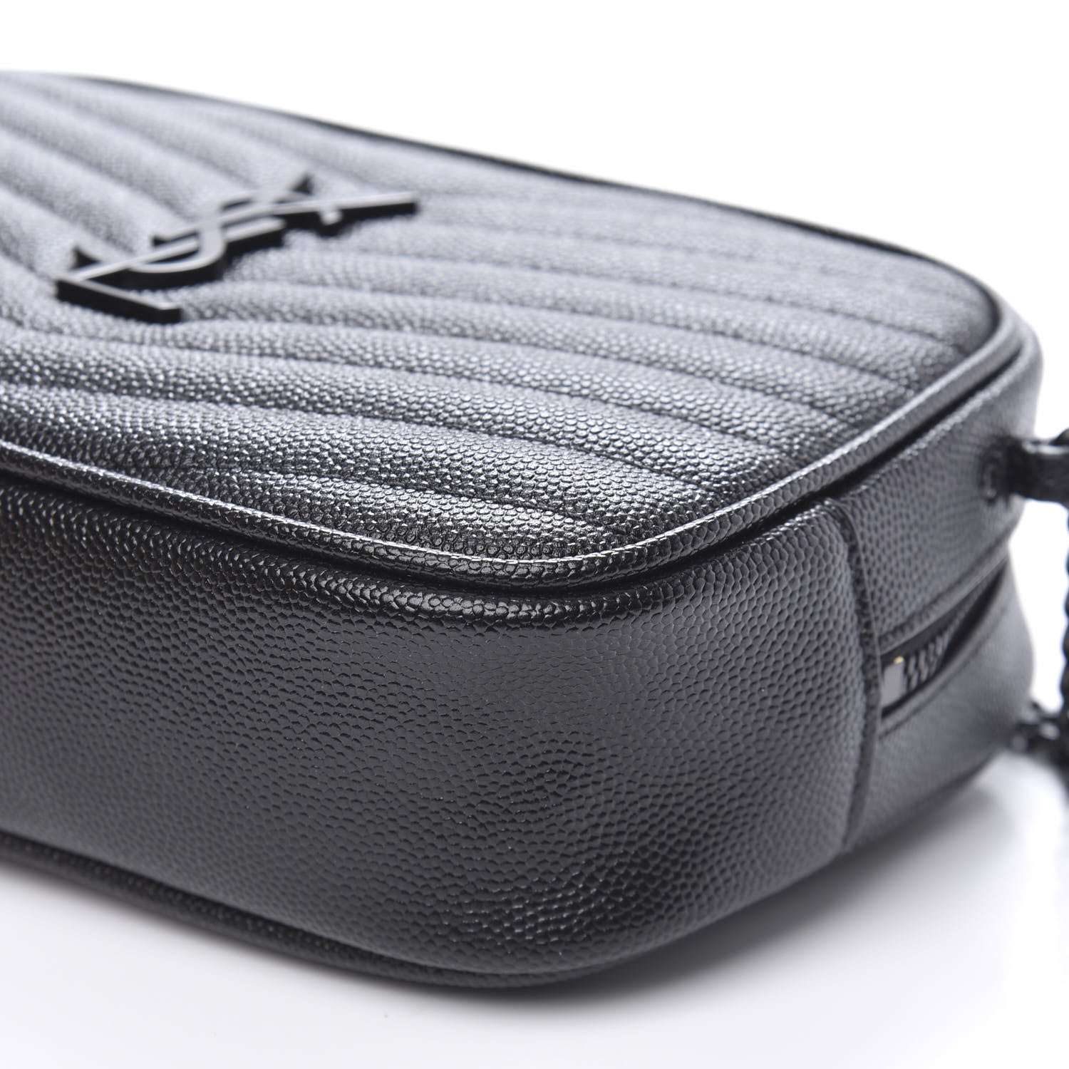 Saint Laurent Grain De Poudre Matelasse Monogram Mini Lou Camera Bag Black 9 of 9