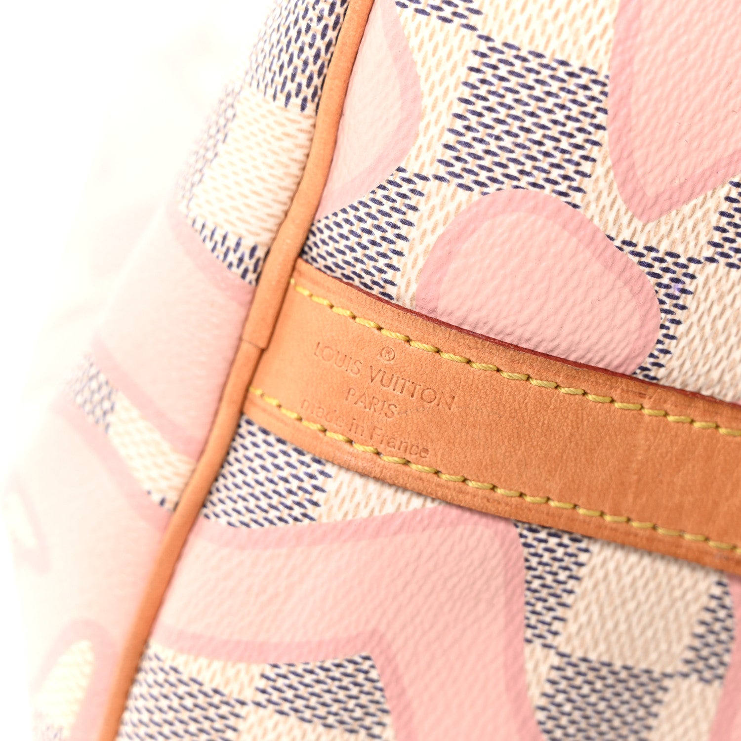 Louis Vuitton Damier Azur Tahitienne Speedy Bandouliere 30 Rose Ballerine 6 of 10
