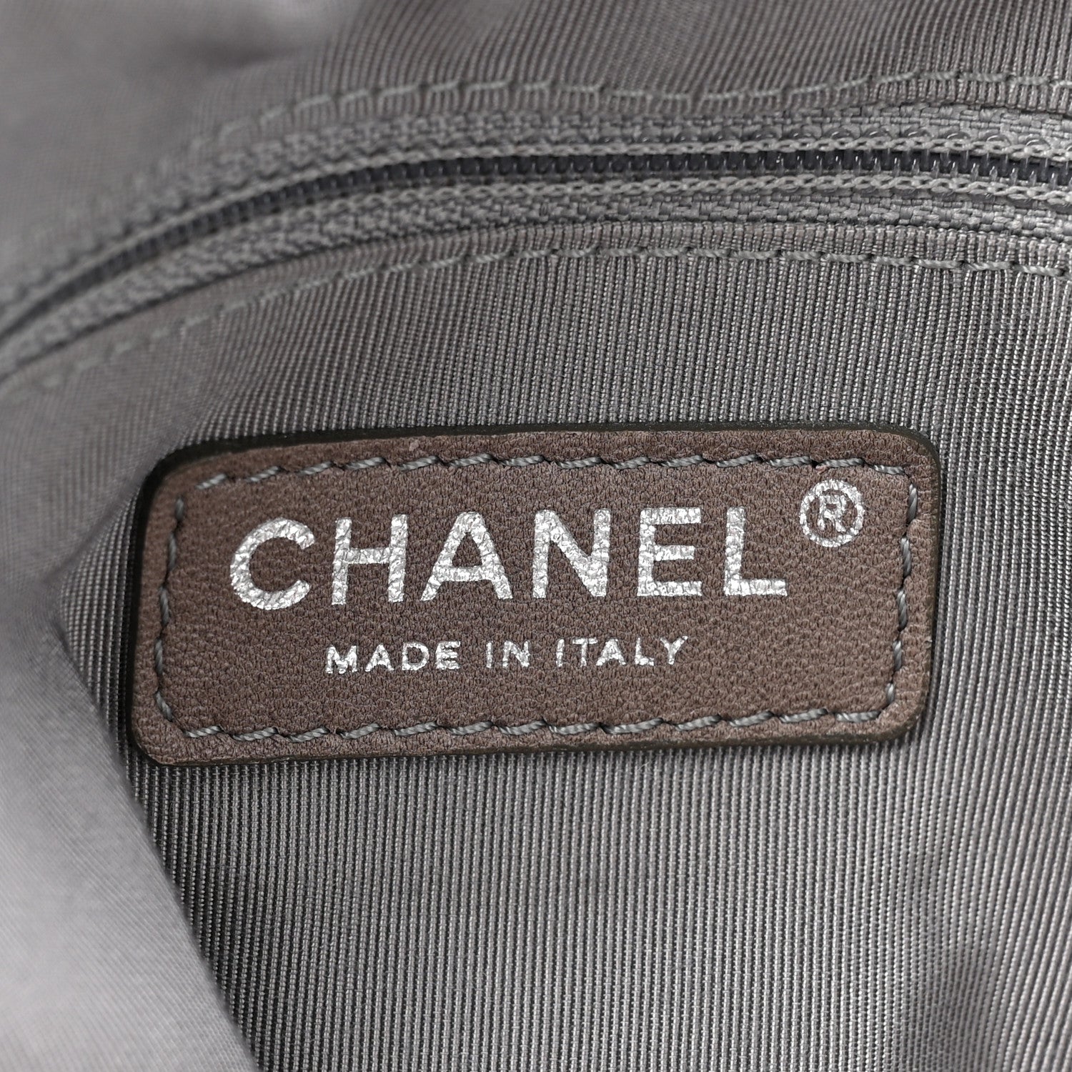 Chanel Metallic Cracked Calfskin Modern Chain Tote Dark Silver 6 of 14