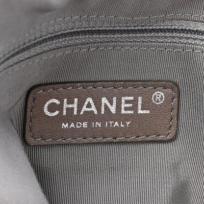 Chanel Metallic Cracked Calfskin Modern Chain Tote Dark Silver 6 of 14