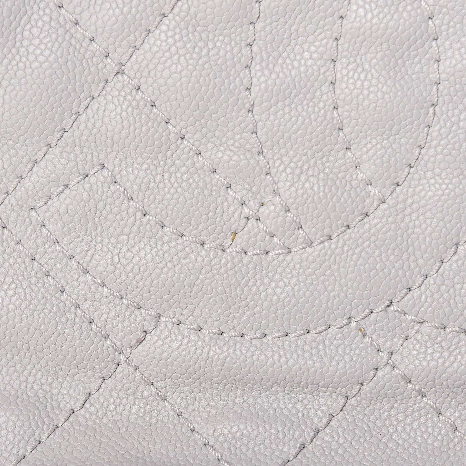 Chanel Grained Calfskin Quilted Small Daily Shopping Tote Light Grey 8 of 11