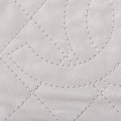 Chanel Grained Calfskin Quilted Small Daily Shopping Tote Light Grey 8 of 11