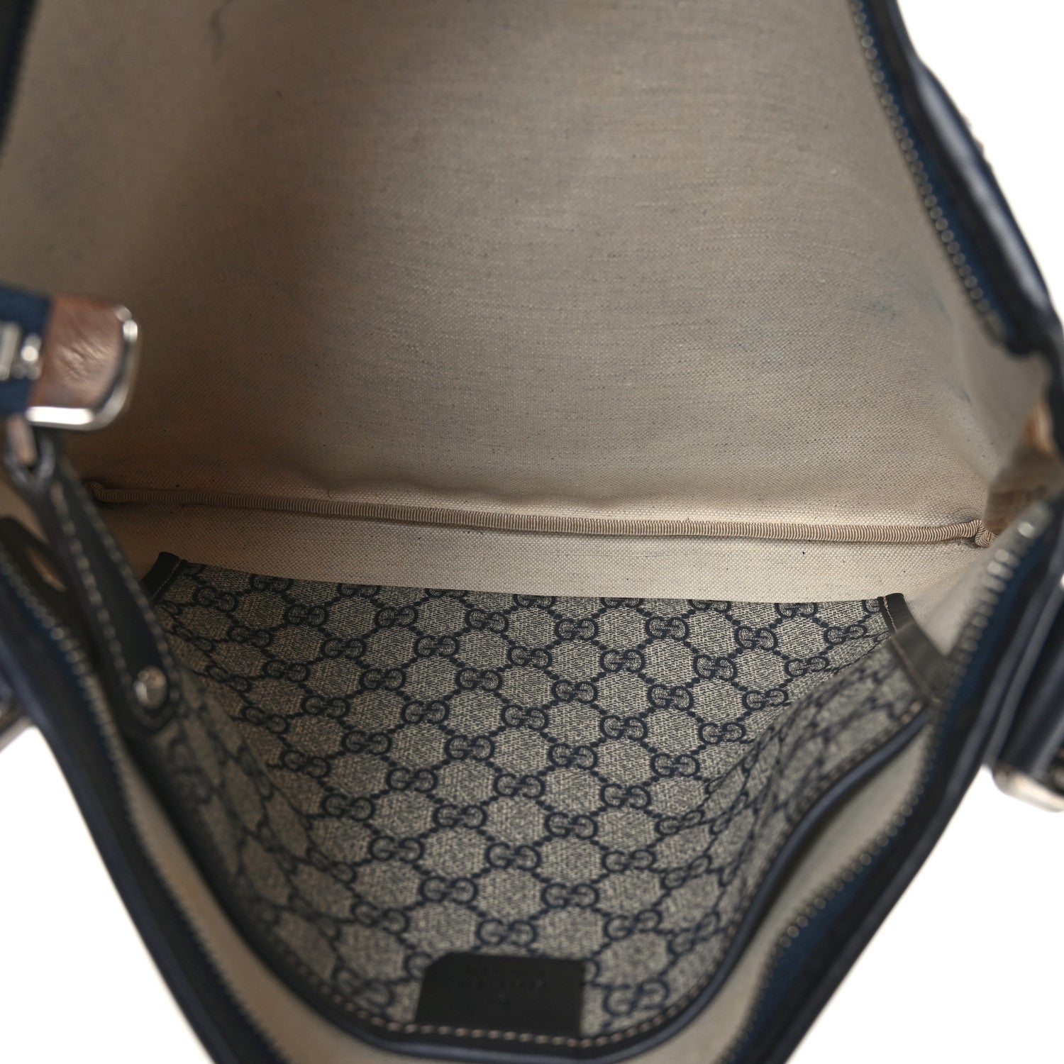 Gucci GG Supreme Monogram Web Messenger Beige Blue 4 of 9