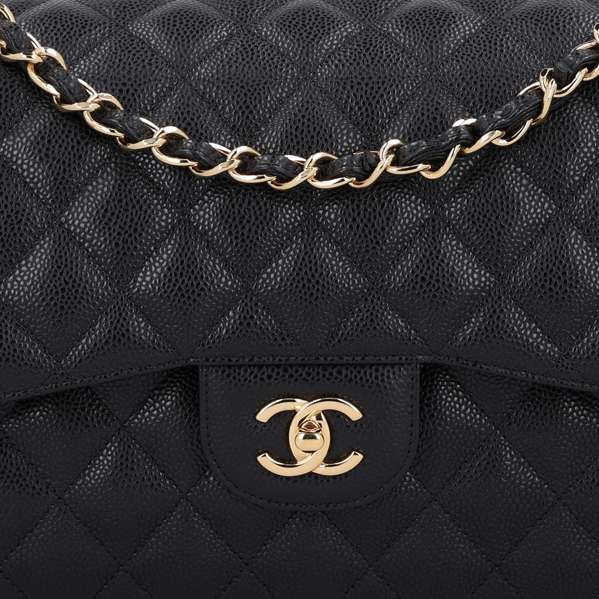 Chanel Caviar Quilted Jumbo Double Flap Black 7 of 9