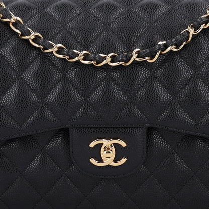 Chanel Caviar Quilted Jumbo Double Flap Black 7 of 9