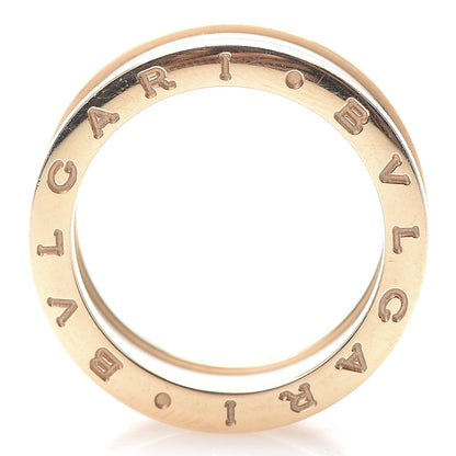 Bulgari 18K Rose Gold White Ceramic B.Zero1 Two-Band Ring 59 8.75 4 of 9