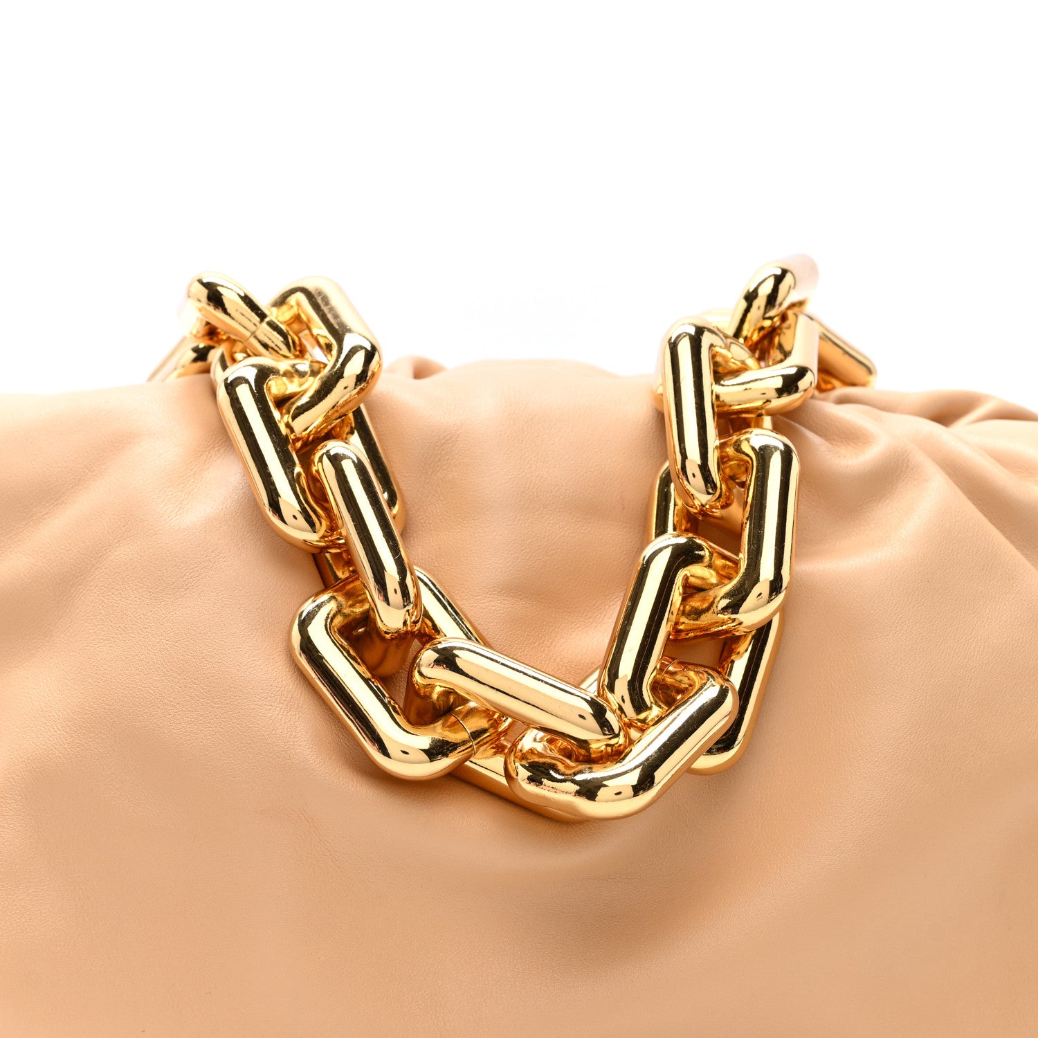 Bottega Veneta Calfskin The Pouch Chain Almond 7 of 9