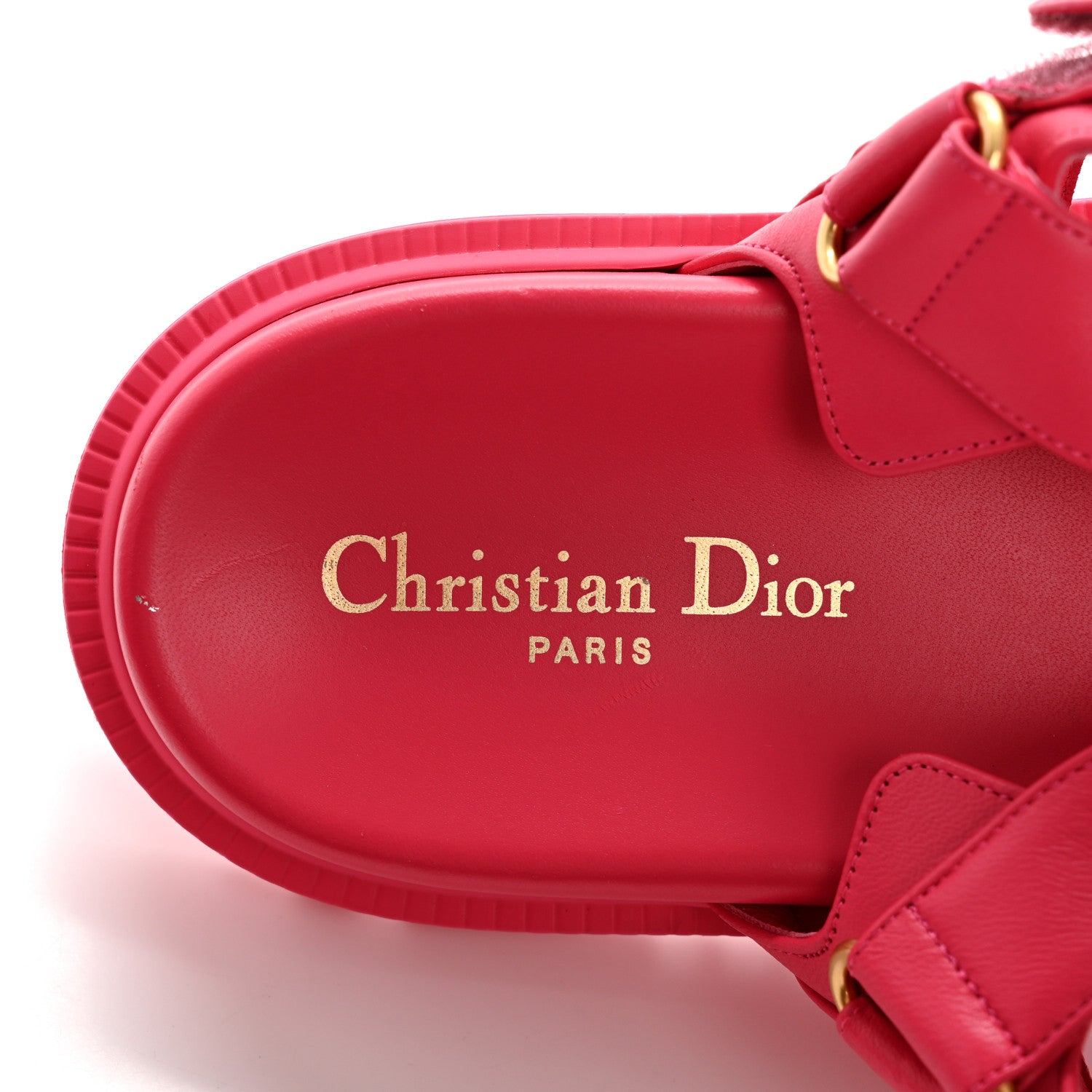 Christian Dior Lambskin Dioract Sandals 39 Raspberry 15 of 18