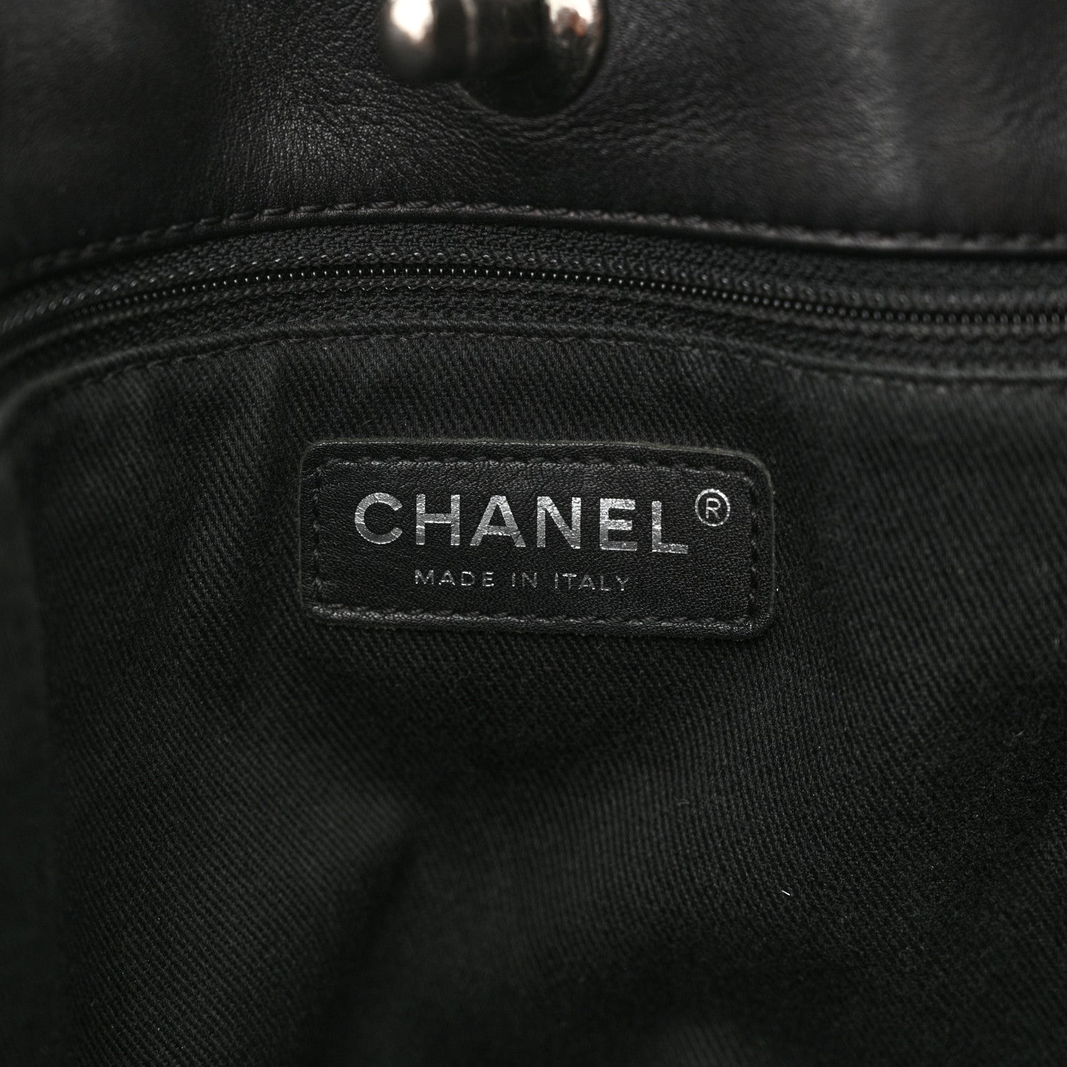 Chanel Calfskin Quilted Large Shopping In Chains Tote Black 6 of 11