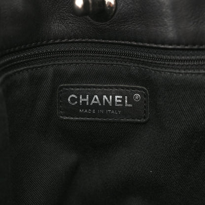 Chanel Calfskin Quilted Large Shopping In Chains Tote Black 6 of 11