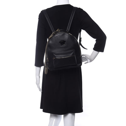 Versace Calfskin Palazzo Medusa Chain Backpack Black 2 of 10
