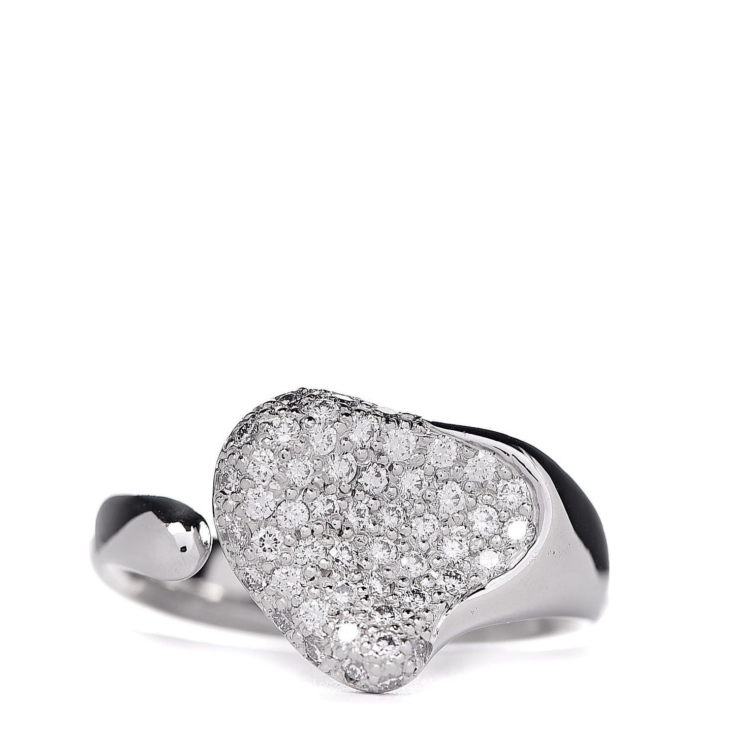 Platinum Diamond Elsa Peretti Full Heart Ring 51 5.75
