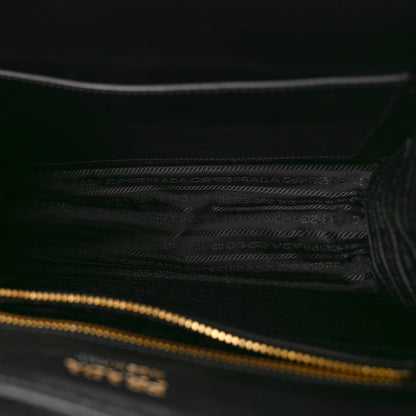 Prada City Calfskin Saffiano Cahier Top Handle Bag Black 5 of 10