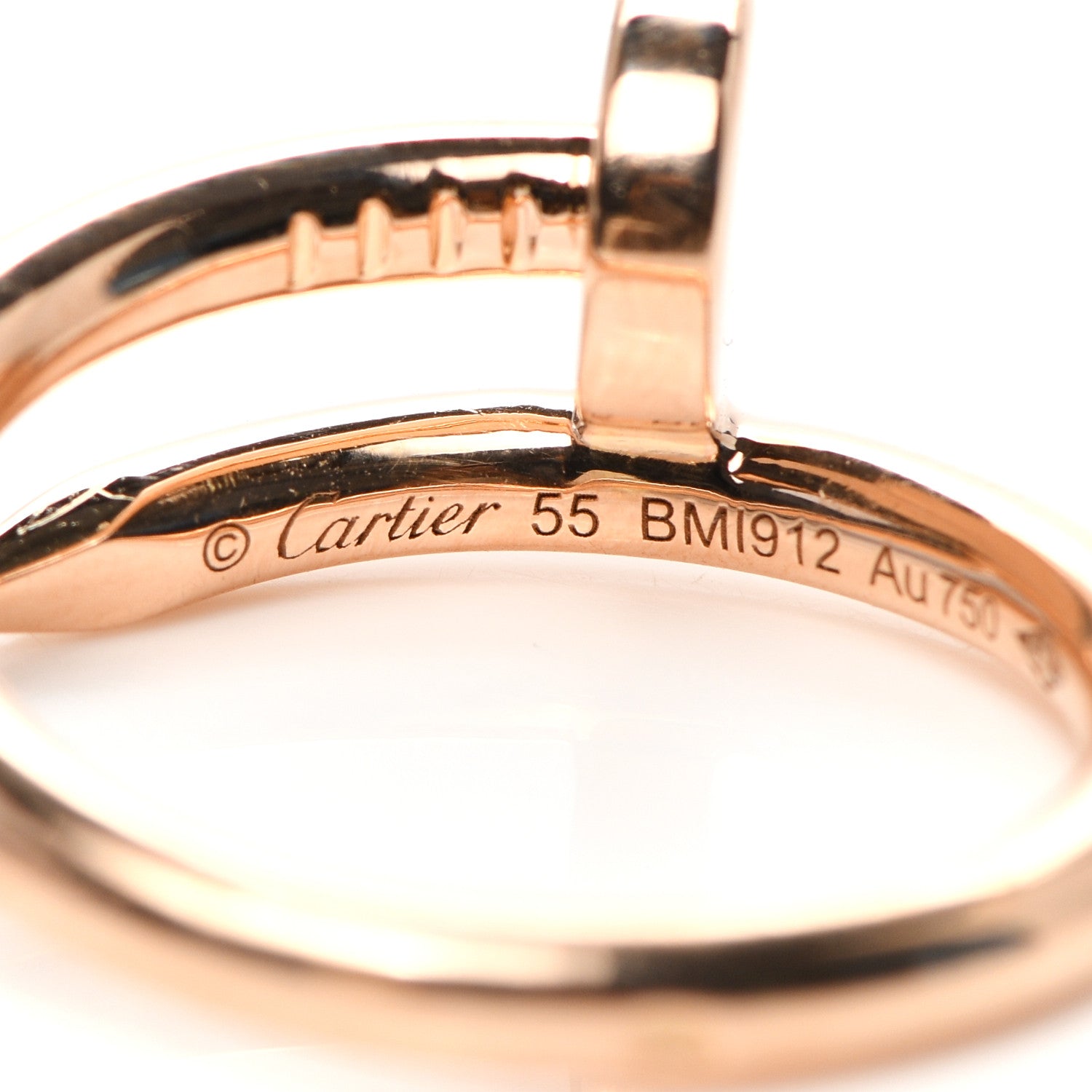 Cartier 18K Pink Gold Juste Un Clou Ring 55 7.25 3 of 4