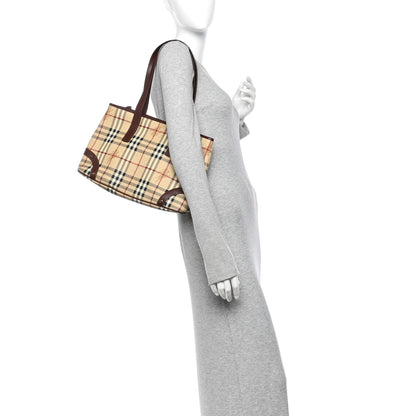 Burberry Vintage Check Studded Tote Chocolate 2 of 10