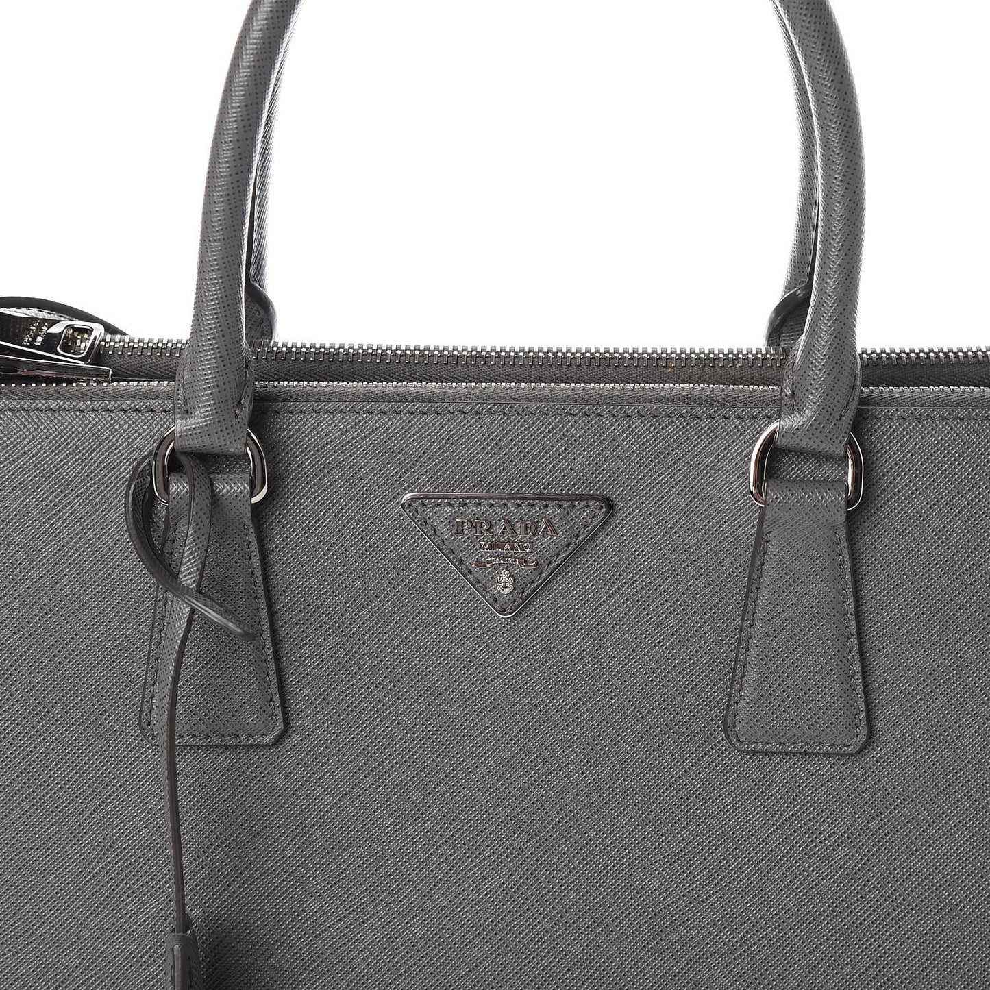 Saffiano Lux Large Galleria Double Zip Tote Marmo