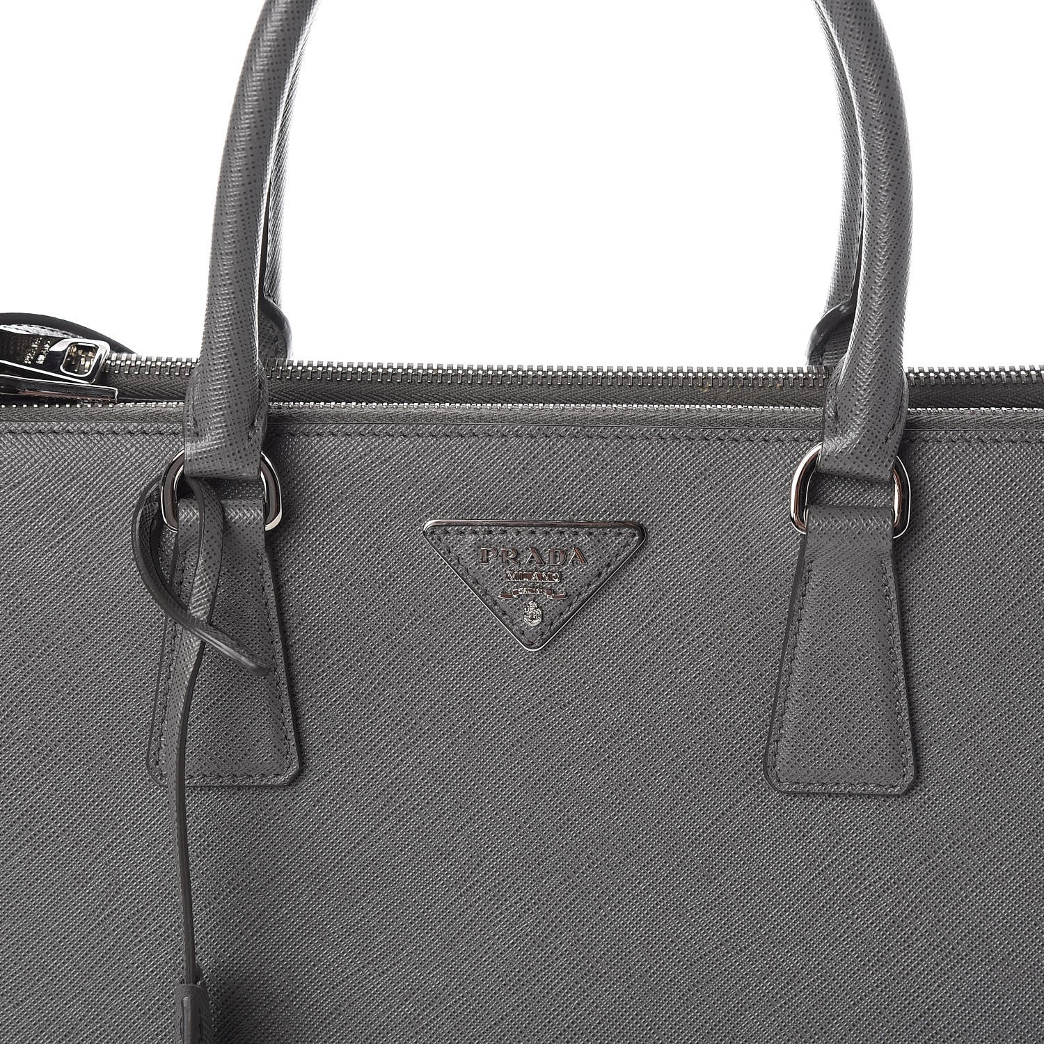 Prada Saffiano Lux Large Galleria Double Zip Tote Marmo 9 of 9