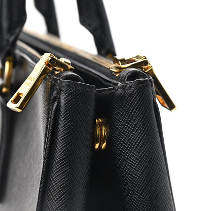 Prada Saffiano Small Galleria Double Zip Tote Black 13 of 16