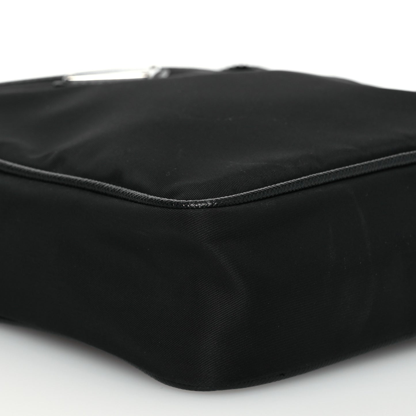 Tessuto Nylon Saffiano Pocket Messenger Shoulder Bag Black