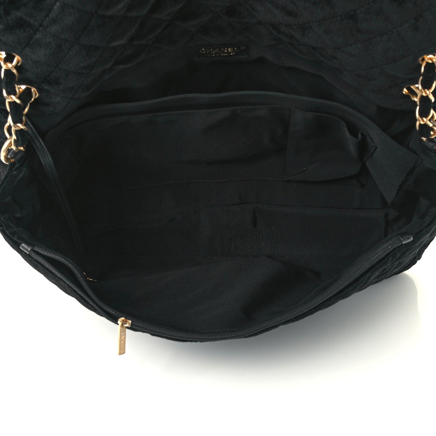 Chanel Suede Quilted XXL Travel Flap Bag Black 5 of 10