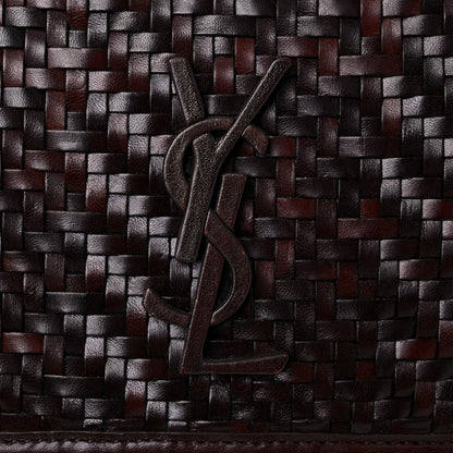 Saint Laurent Vegetal Cloud Tressage Monogram Medium Niki Chain Satchel Burnt Brown 17 of 18