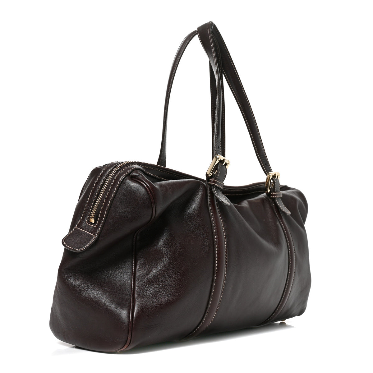 Gucci Calfskin Medium Britt Boston  Brown 2 of 9