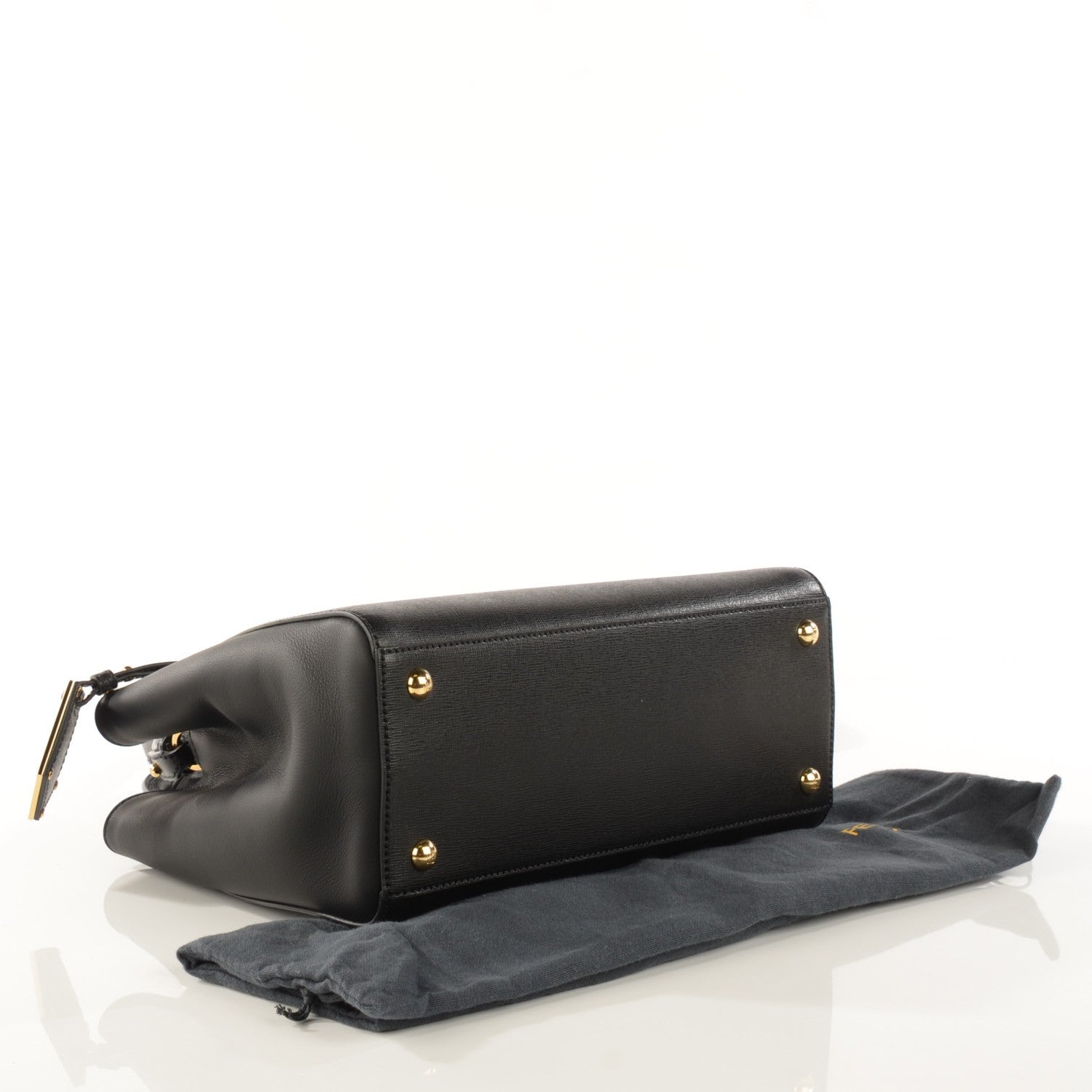 Fendi Vitello Elite Petite 2Jours Tote Black 4 of 9