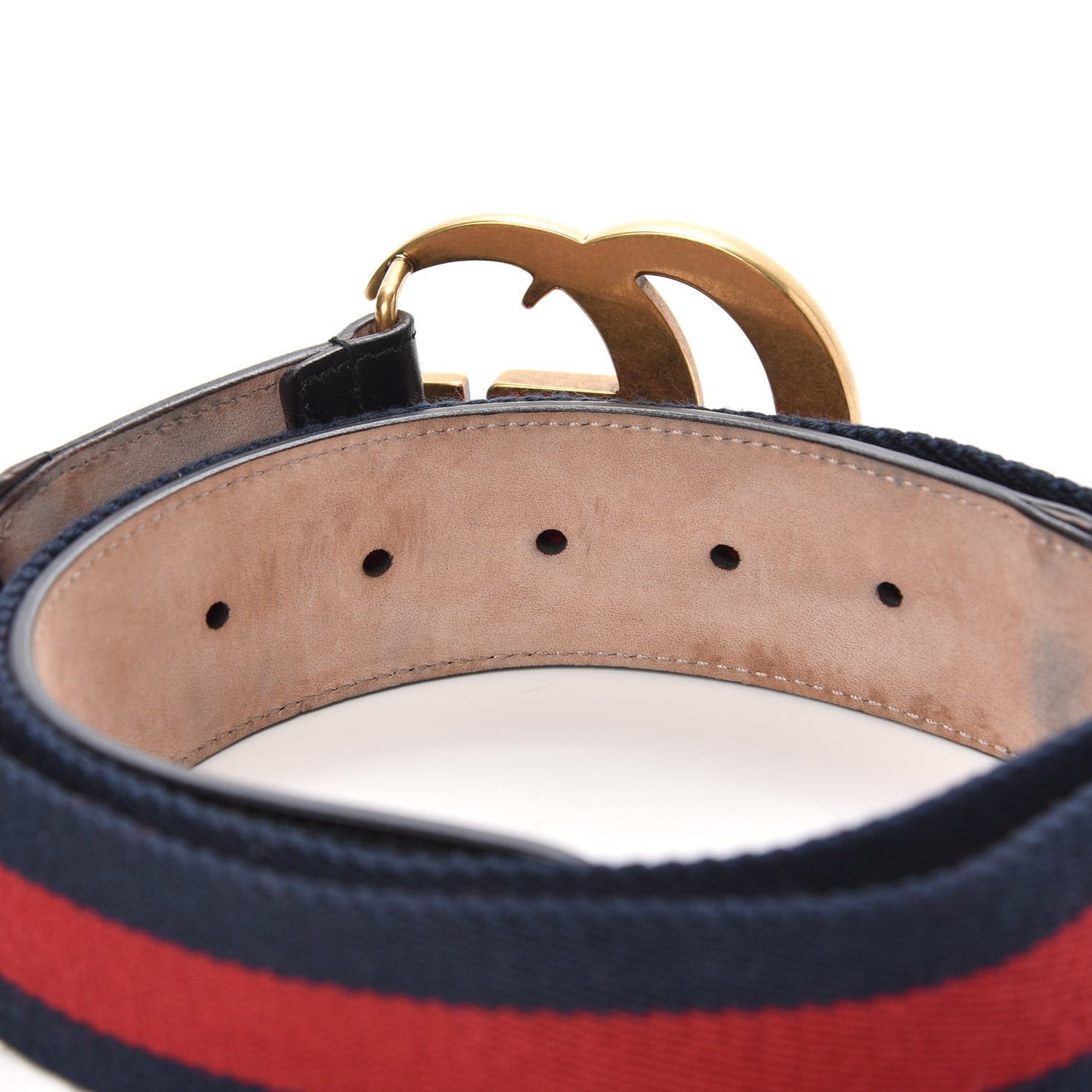 Nylon Calfskin Double G Web 40mm Belt 90 36 Blue Red Black