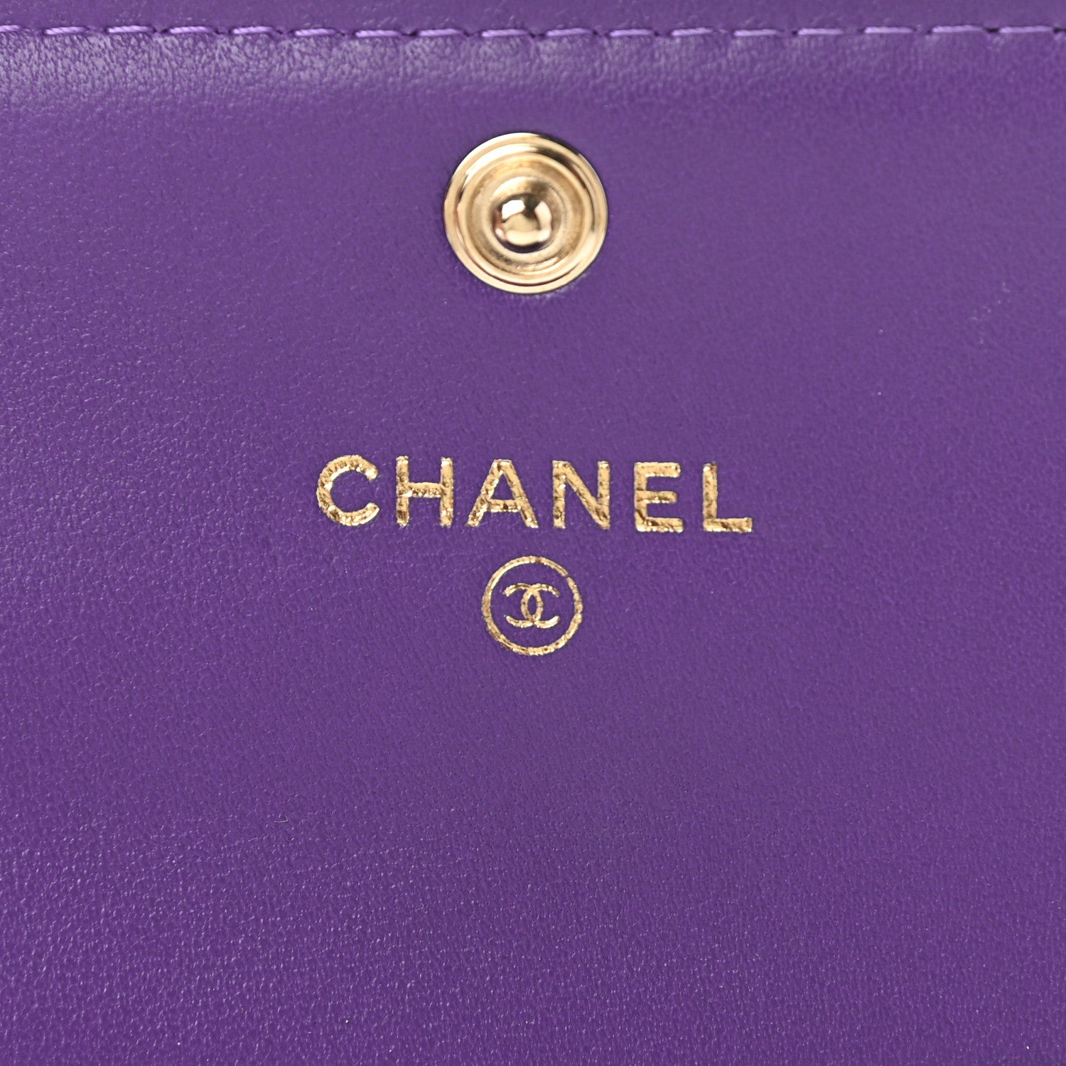 Chanel Lambskin Quilted Boy Flap Card Holder Purple 6 of 10