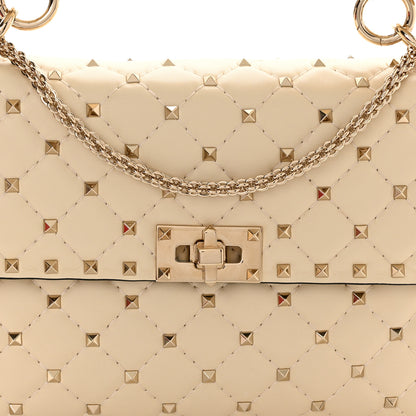 Valentino Garavani Nappa Medium Rockstud Spike Shoulder Bag Light Ivory 7 of 10
