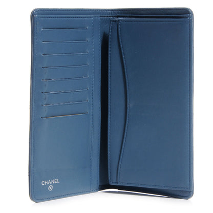 Chanel Lambskin Quilted Yen Wallet Blue 5 of 9