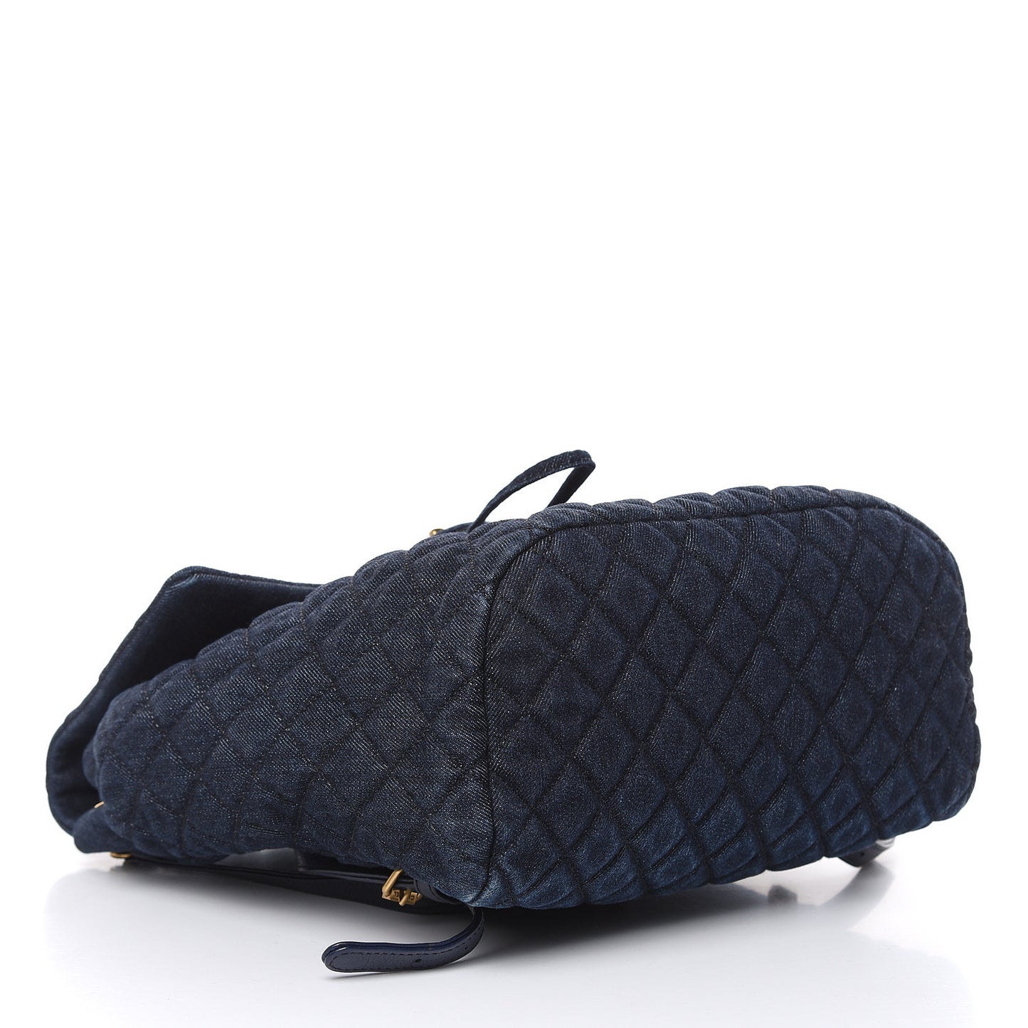 Washed Denim Quilted Large Urban Spirit Backpack Dark Blue