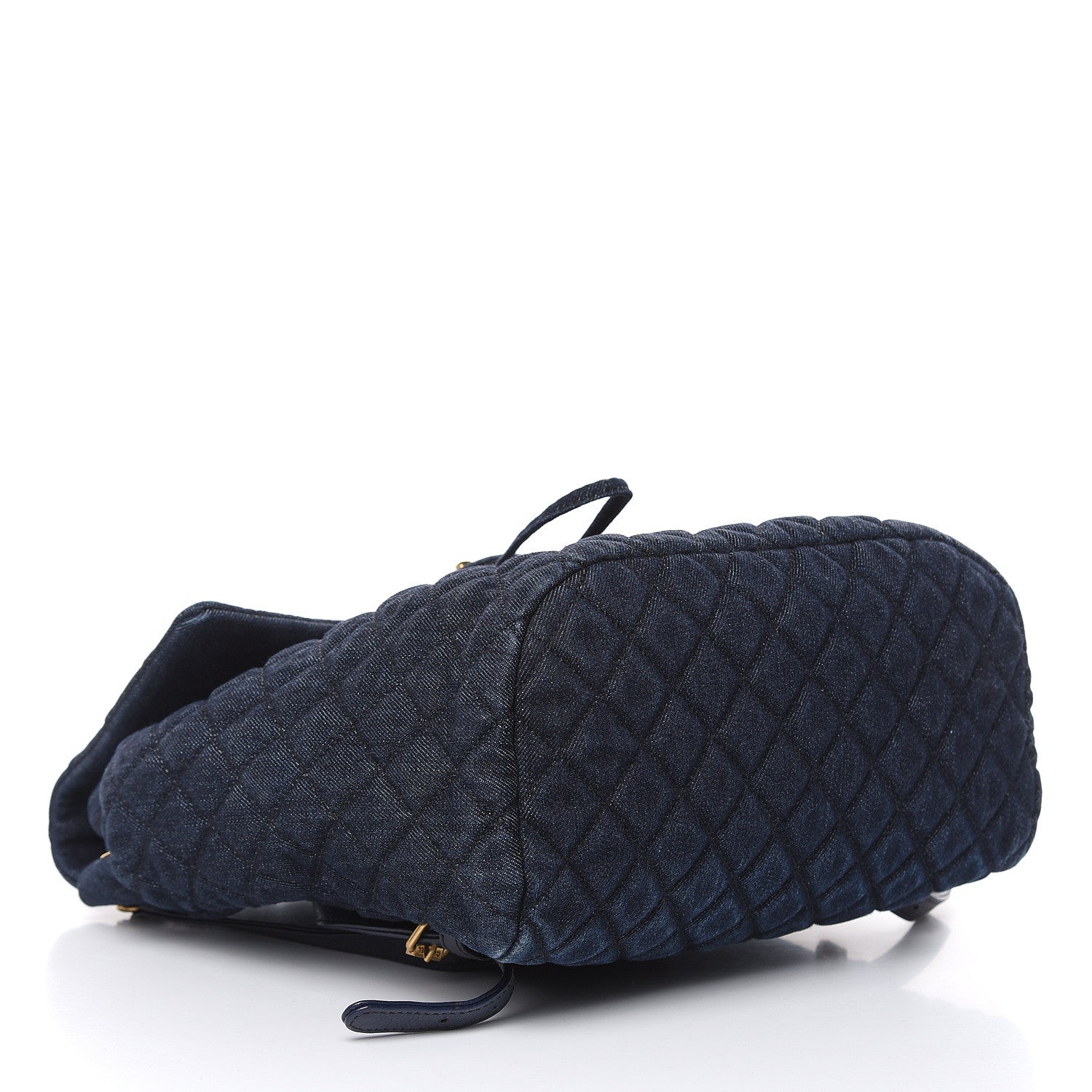 Chanel Washed Denim Quilted Large Urban Spirit Backpack Dark Blue 4 of 15