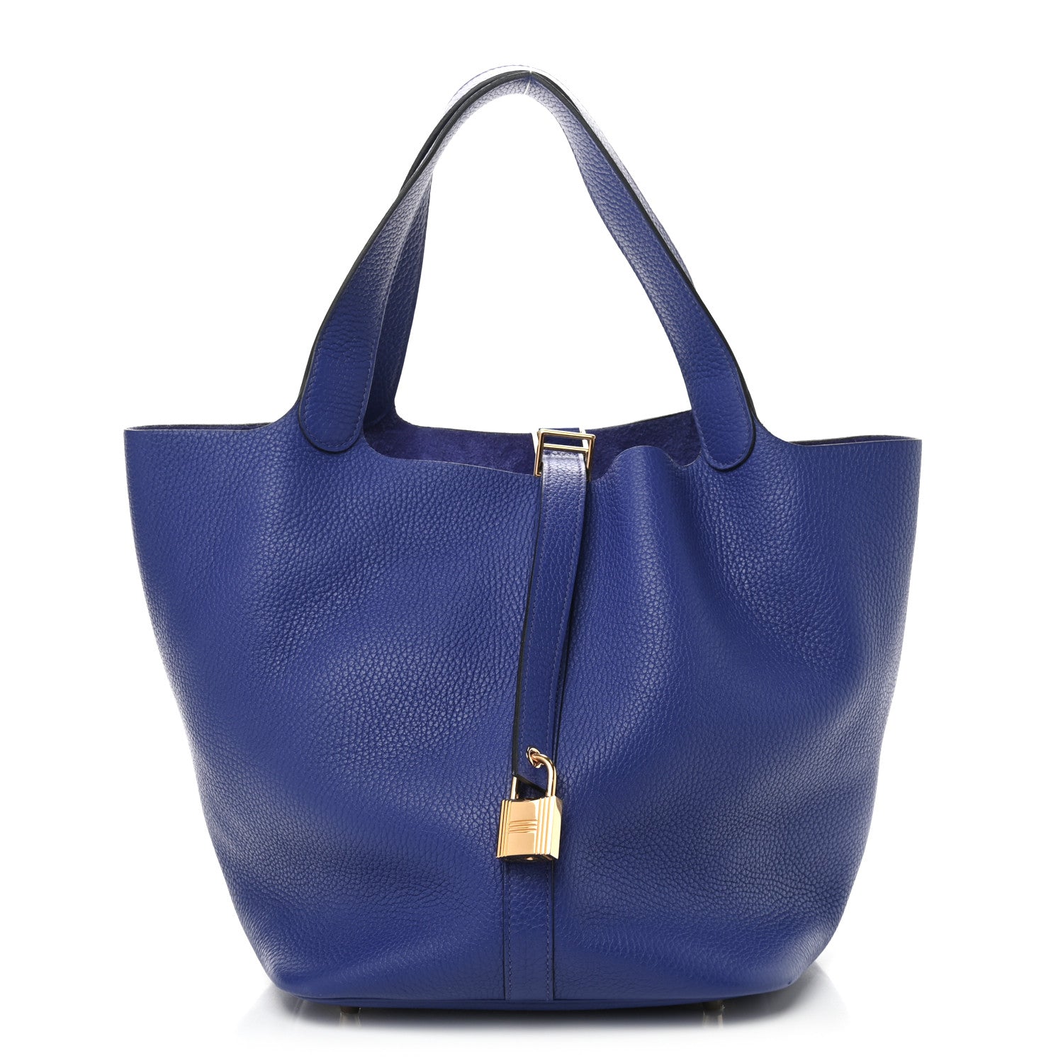 Hermes Taurillon Clemence Picotin Lock 26 GM Bleu Electrique 1 of 9