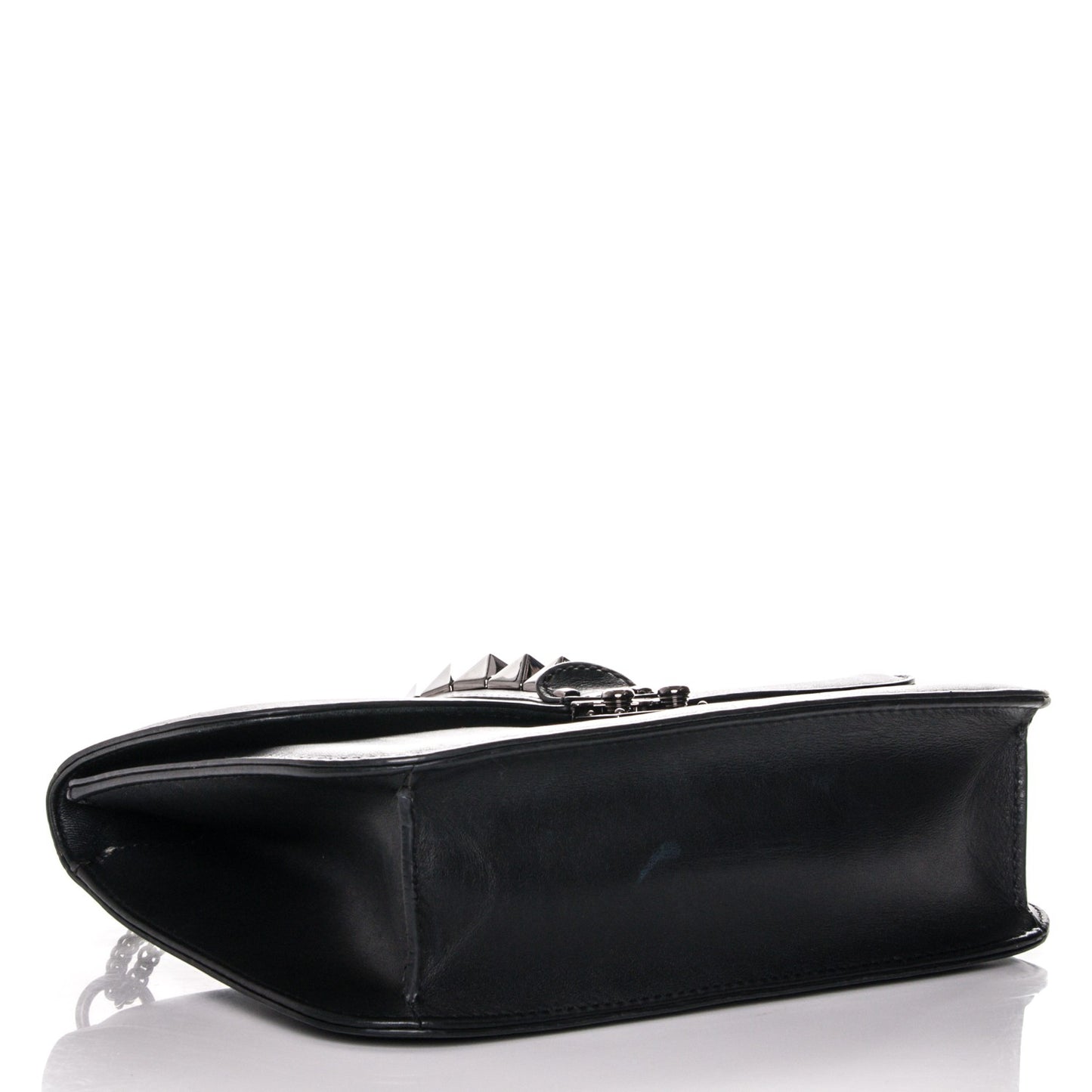 Vitello Medium Glam Lock Rockstud Flap Black