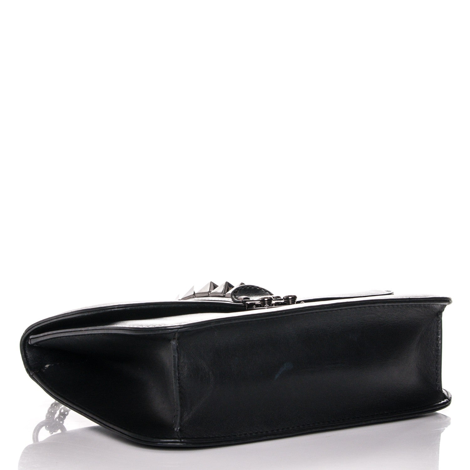 Valentino Garavani Vitello Medium Glam Lock Rockstud Flap Black 4 of 8