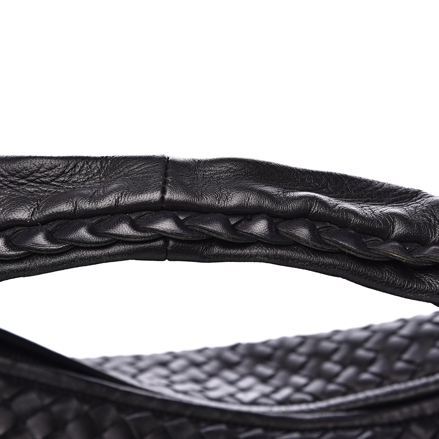 Nappa Intrecciato Large Veneta Hobo Black