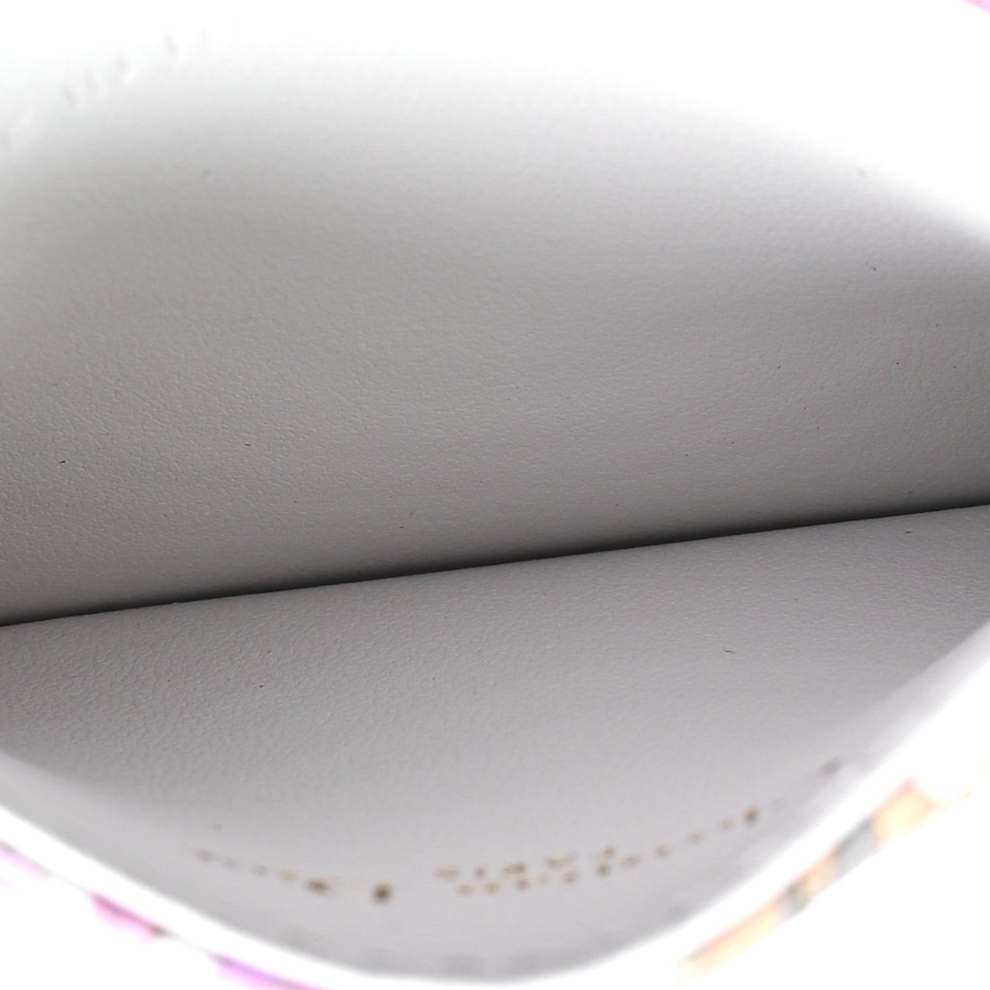 Calfskin Caro Freesia Five-Slot Card Holder White Multicolor