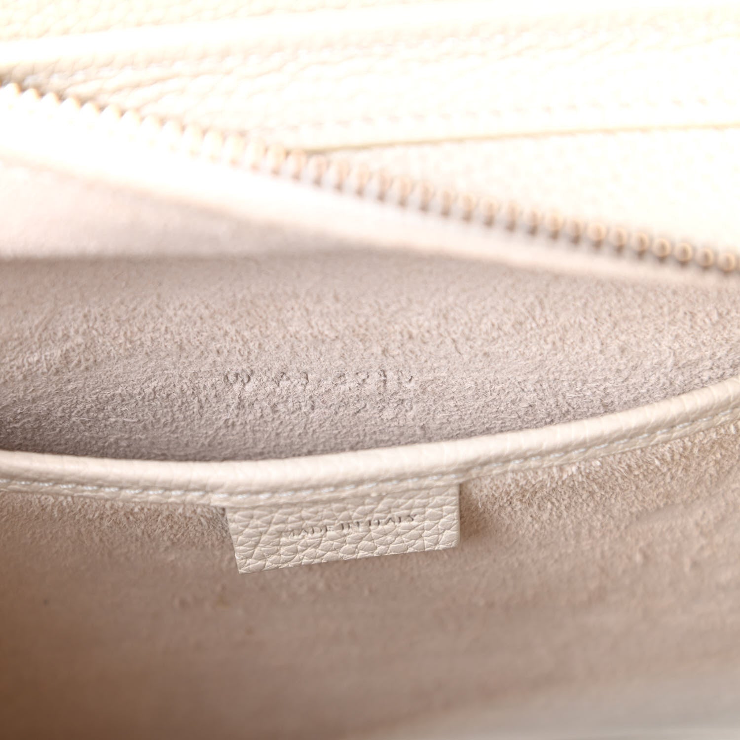 Celine Drummed Calfskin Nano Luggage Ivory 9 of 10