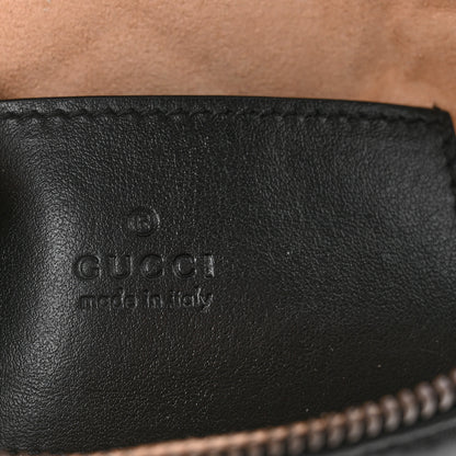 Gucci Calfskin Matelasse Chevron Mini GG Marmont Top Handle Bag Black 6 of 11